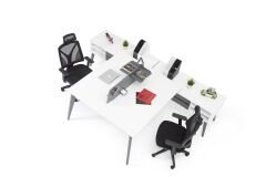 Efeler Ofis Eco 2P+ İkili Etajerli Workstation Masa