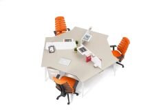 Efeler Ofis Eco 3P Üçlü Workstation Masa