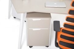 Efeler Ofis Eco 3P Üçlü Workstation Masa