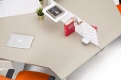 Efeler Ofis Eco 3P Üçlü Workstation Masa