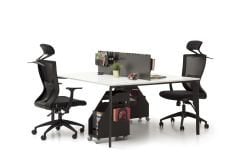 Efeler Ofis Note 2P İkili Workstation Masa