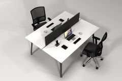 Efeler Ofis Omega İkili Workstation Çalışma Masası Beyaz