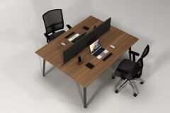 Efeler Ofis Omega İkili Workstation Çalışma Masası Ceviz
