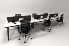 Efeler Ofis Omega Altılı Workstation Çalışma Masası Beyaz