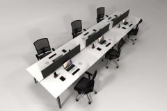 Efeler Ofis Omega Altılı Workstation Çalışma Masası Beyaz
