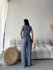TENSEL KUMAŞ YELEK PANTOLON TAKIM