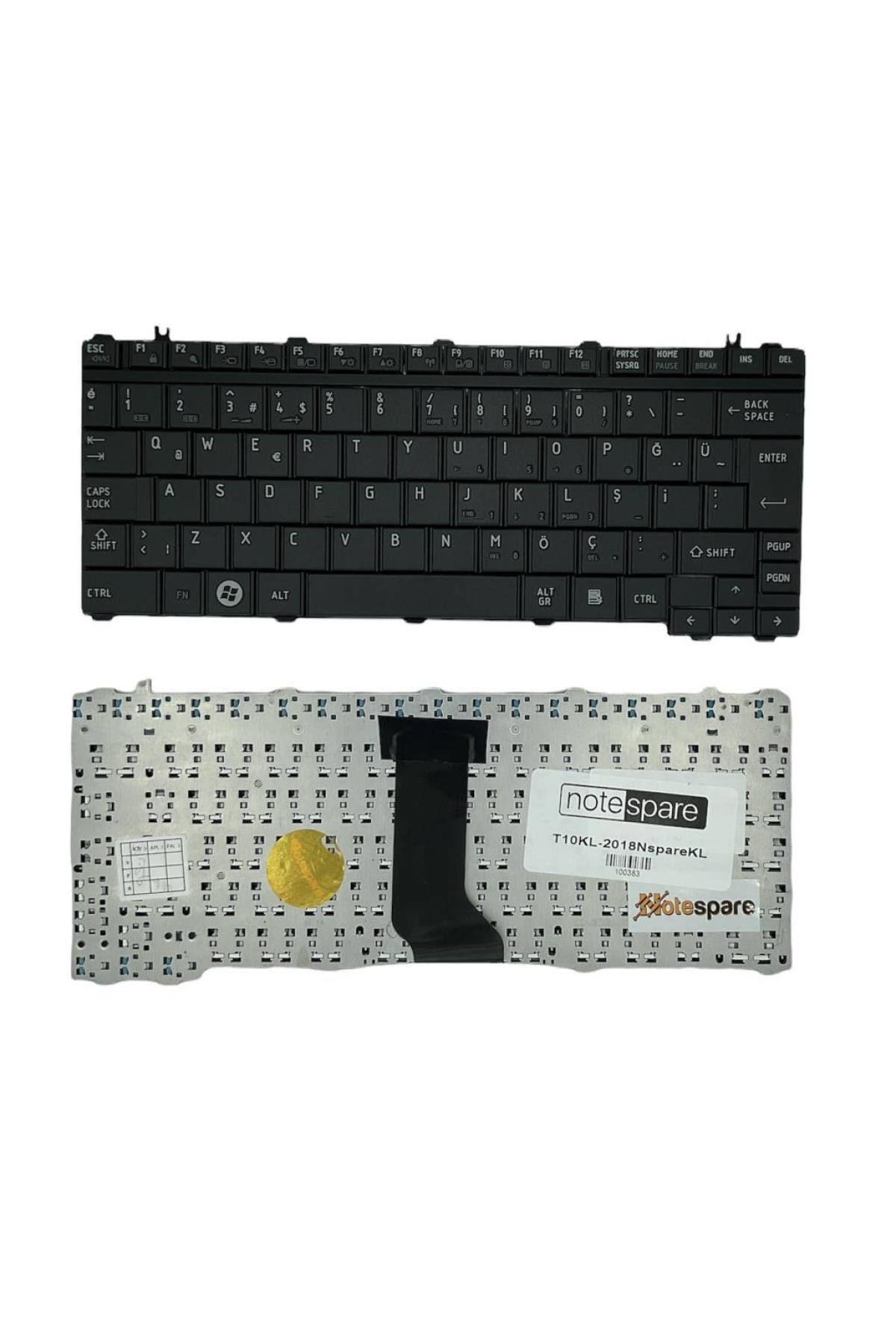 Toshiba ile Uyumlu Dynabook Satellite T135, T135D, U400, U400D Notebook Klavye Siyah TR