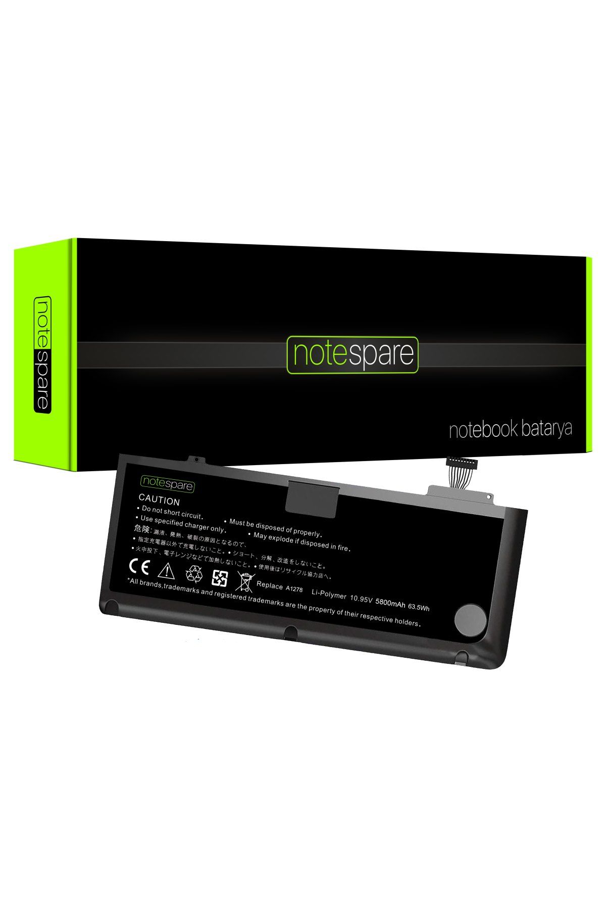 A1278 MB990J/A, A1278 MB990LL/A, A1278 MB990TA/A ile Uyumlu Notebook Batarya Pil