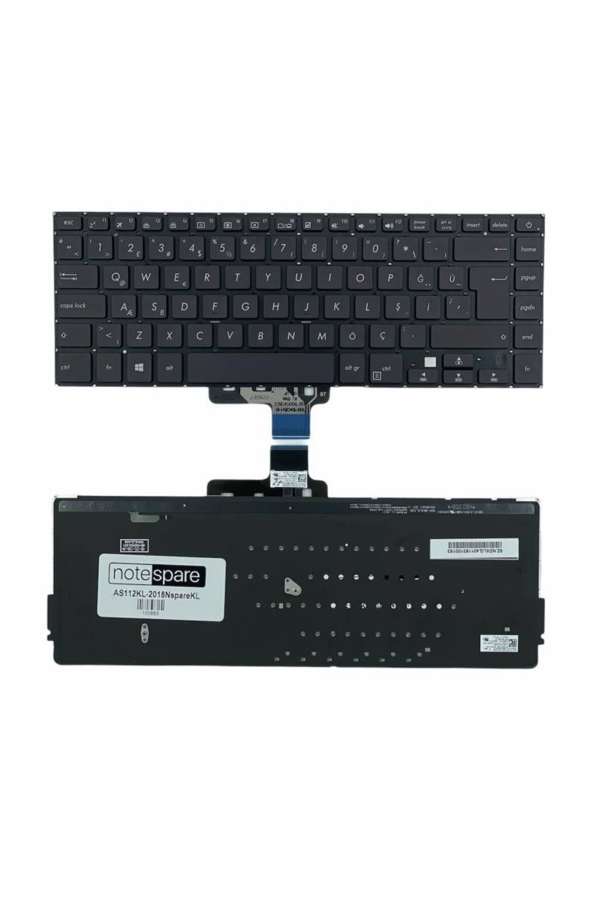 Asus ile Uyumlu S510UA-DS71, S510UA-RB51, S510UN-BQ061T Notebook Klavye Işıklı Siyah TR