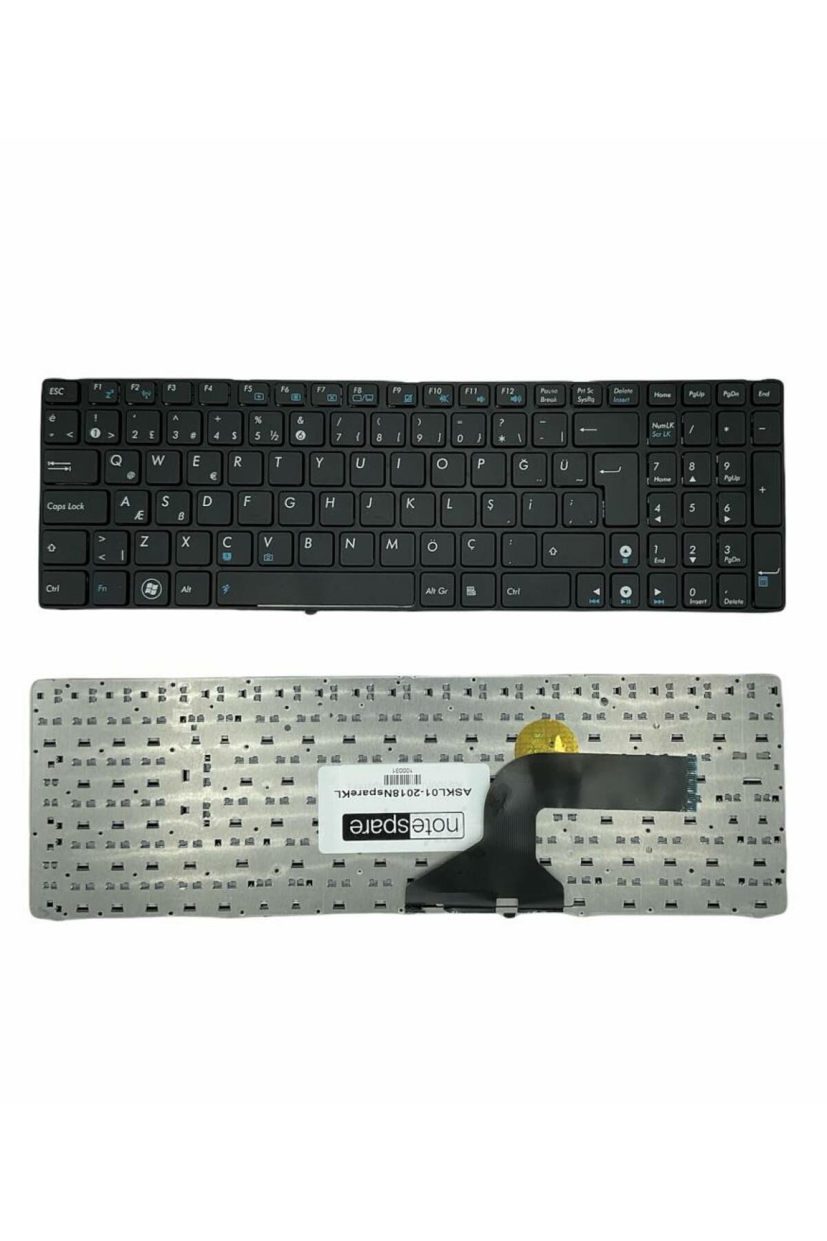 Asus ile Uyumlu X55U-SX052H, X55VD-SX002D, X55VD-SX002H, X55VD-SX212D Notebook Klavye Siyah TR