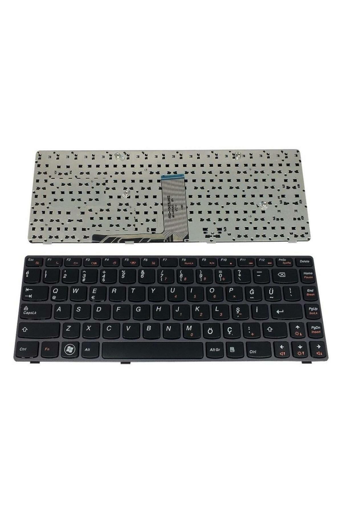 Lenovo ile Uyumlu 9Z.N5TSW.A01, 9Z.N5TSW.A0T, 9Z.N5TSW.A0U, 9Z.N5TSW.E01 Notebook Klavye Siyah TR