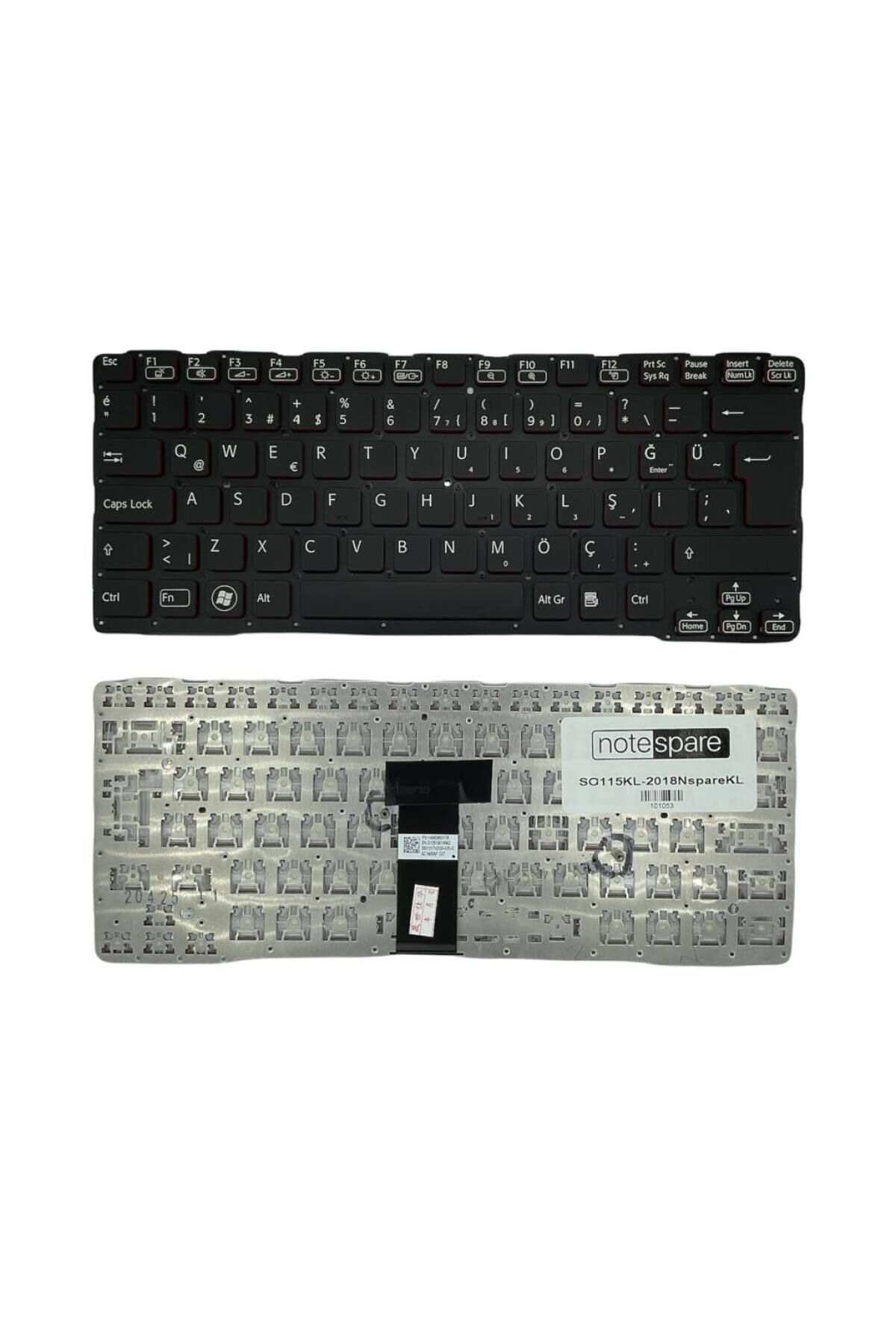 Sony ile Uyumlu Vaio SVE-14A1M, SVE-14A1M6EW, SVE-14A1S, SVE-14A1S1EW Notebook Klavye Siyah TR