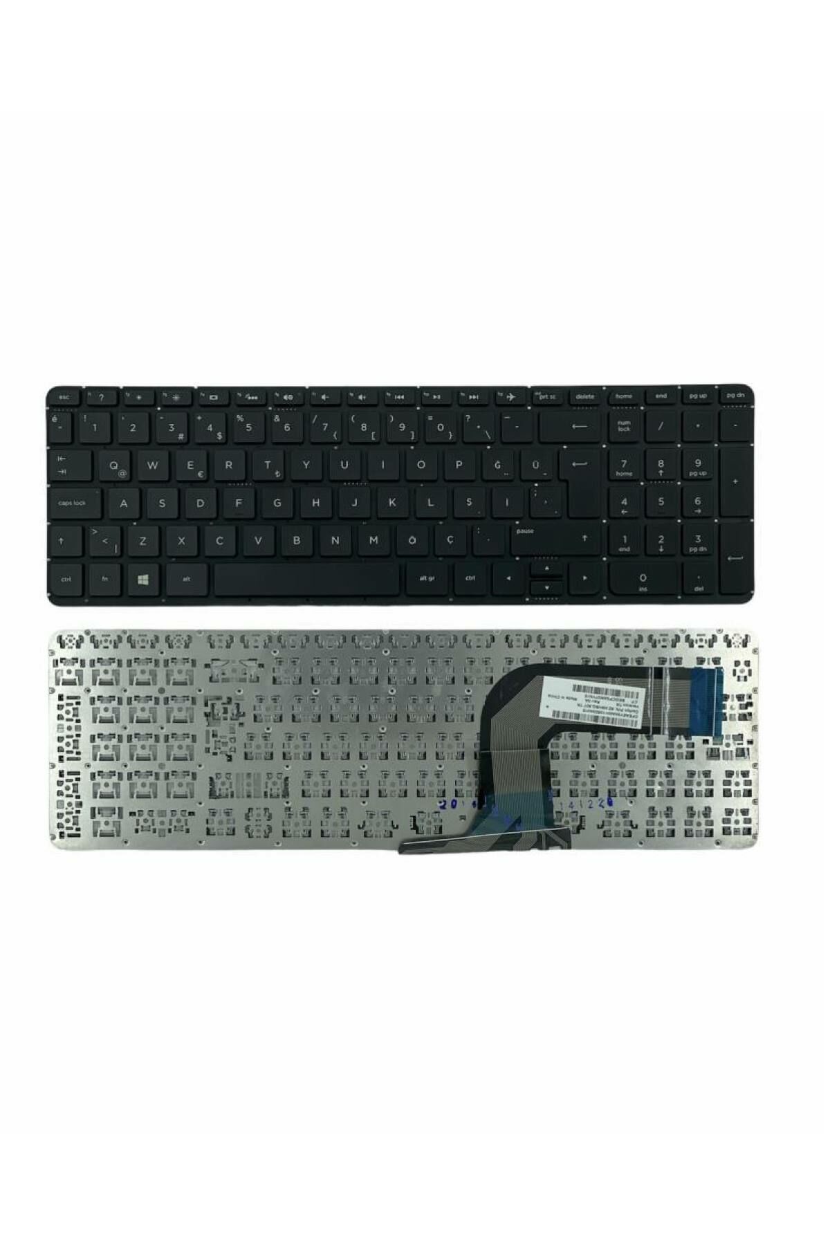 Hp ile Uyumlu Pavilion 15-P019St (J2S68Ea), 15-P019St (J2S68Ea)  Notebook Klavye Siyah TR