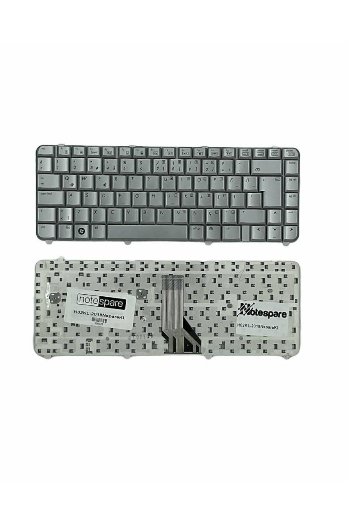 Hp ile Uyumlu Pavilion dv5-1002et, dv5-1005et, dv5-1006et, dv5-1010et Notebook Klavye Gümüş Gri TR