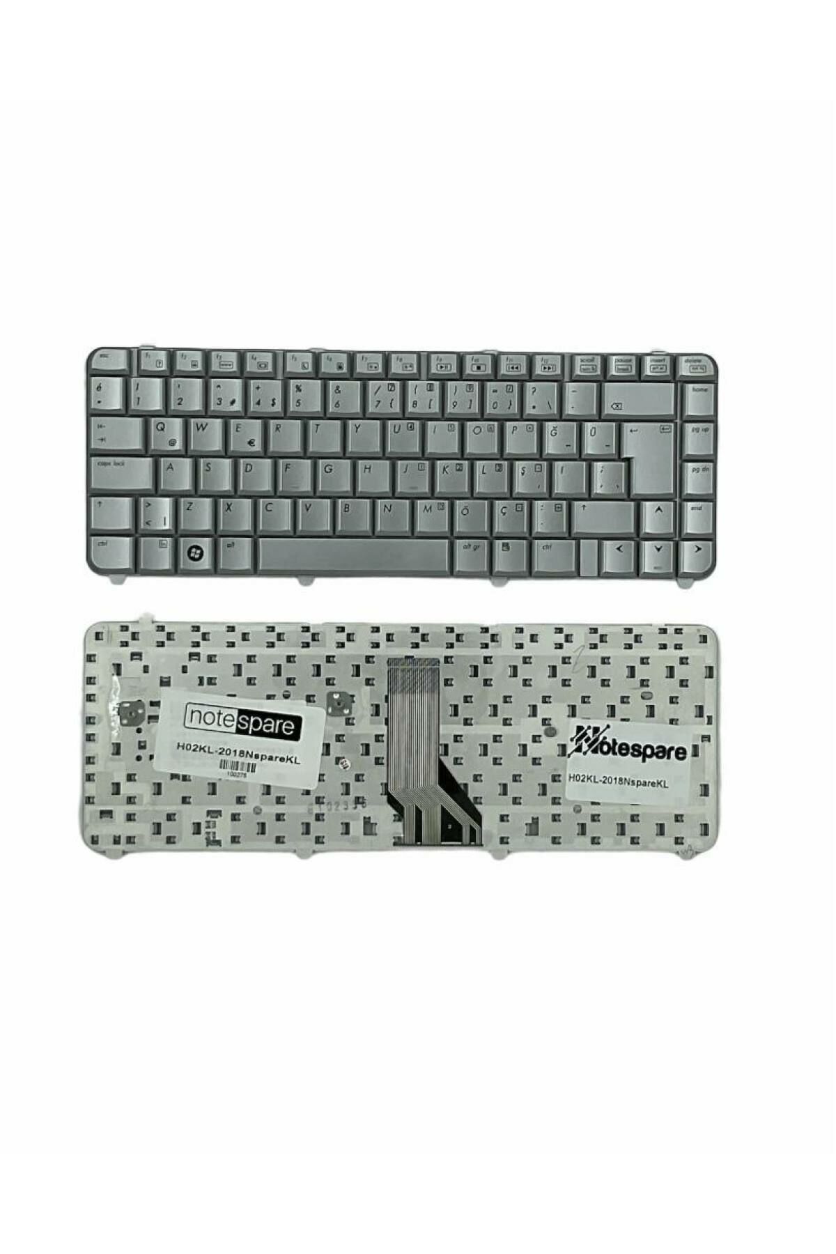Hp ile Uyumlu Pavilion dv5-1220et, dv5-1225et, dv5-1230et, dv5-1235et Notebook Klavye Gümüş Gri TR