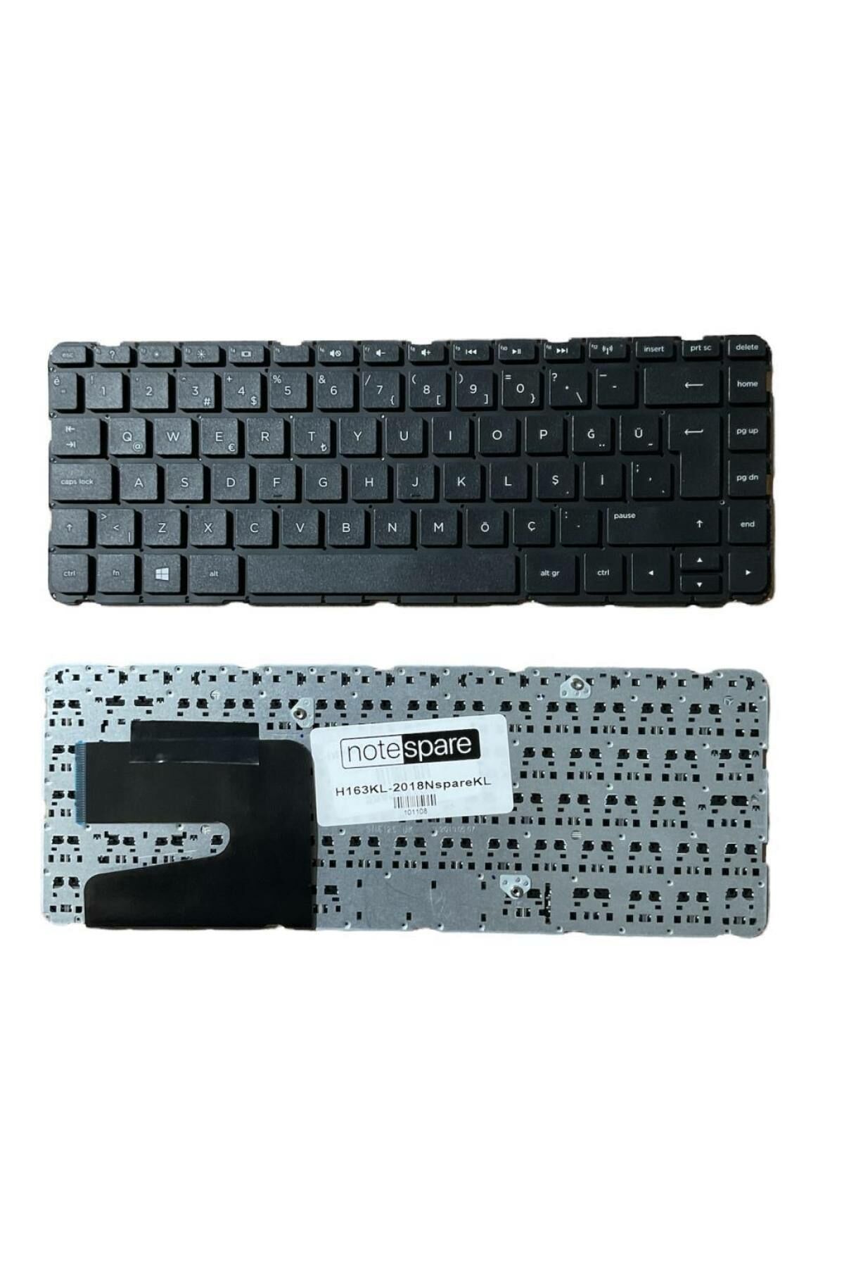 Hp ile Uyumlu Pavilion 14-E, 14-E000, 14-F, 14-F000 Notebook Klavye Siyah TR