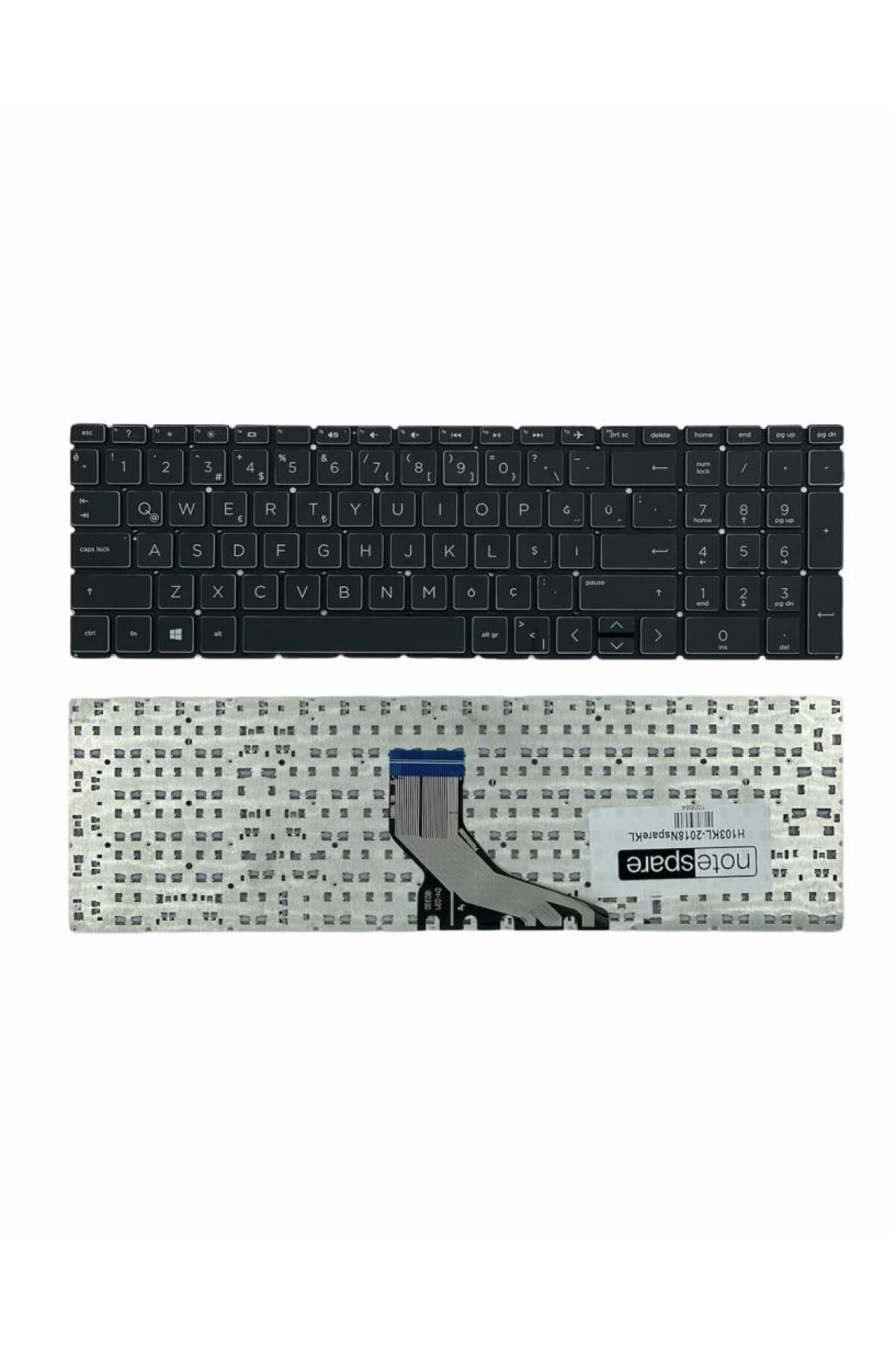 Hp ile Uyumlu 250 G7, 255 G7 Notebook Klavye Siyah TR