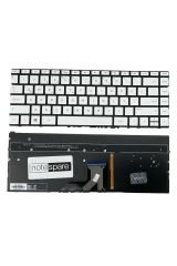 Hp ile Uyumlu AEX31U00010, AEX31U00220 Notebook Klavye Işıklı Gümüş Gri TR