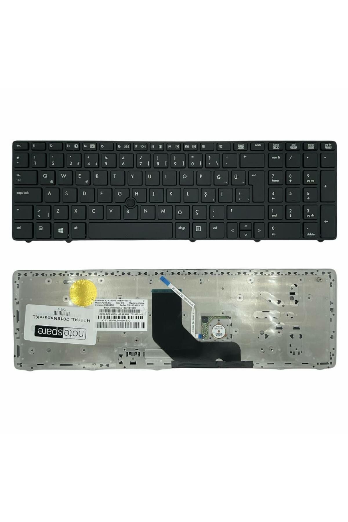 Hp ile Uyumlu N6GUF.201, V118878CS2, NSK-HG10T, NSK-HG20T Notebook Klavye Siyah TR