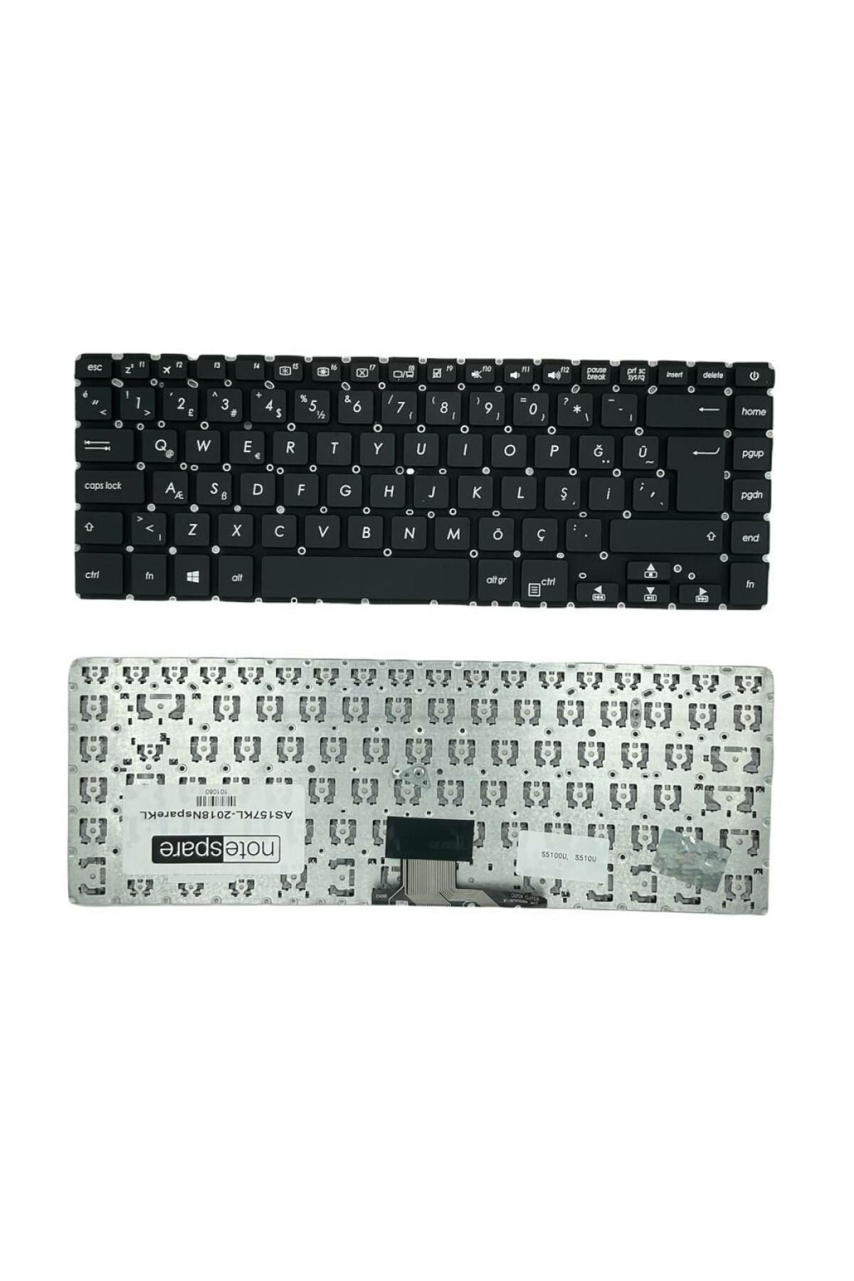 Asus ile Uyumlu S510UA-DS71, S510UA-RB51, S510UN-BQ061T, S510UN-BQ121 Notebook Klavye Siyah TR