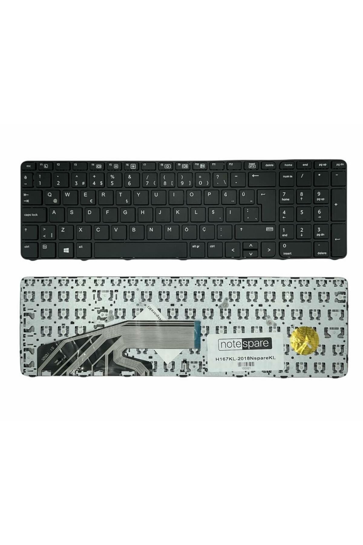 Hp ile Uyumlu 827028-001, 827028-141, 827029-001, 827029-141, 841136-001 Notebook Klavye Siyah TR