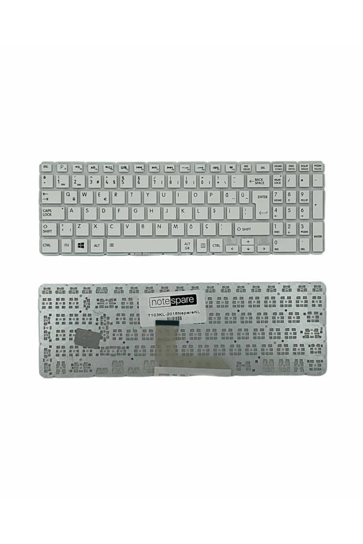 Toshiba ile Uyumlu MP-13R86TQ-9201, MP-14A76TQ-698, MP-14A76U4-698 Notebook Klavye Beyaz TR