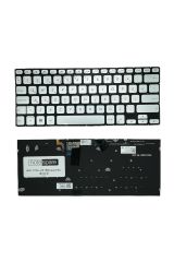Asus ile Uyumlu VivoBook 14 S430FN Notebook Klavye Işıklı Gümüş Gri TR