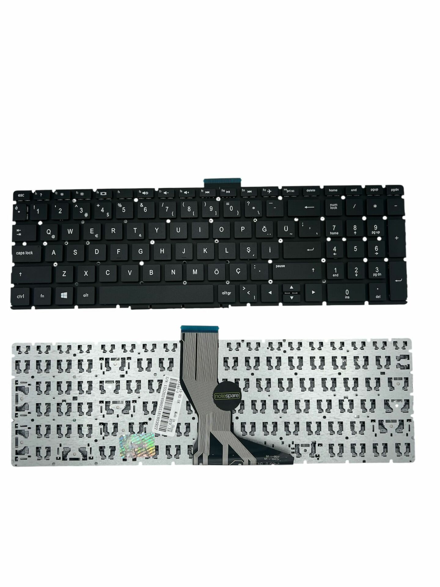 Hp ile Uyumlu 15-BS020NT (2CL31EA), 15-BS021NT (2CL32EA) Notebook Klavye Siyah TR