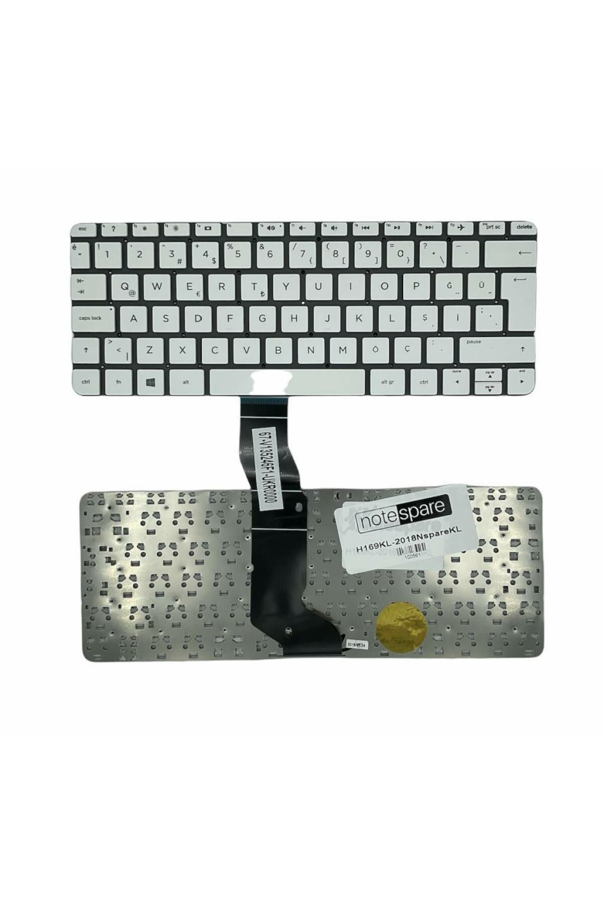 Hp ile Uyumlu Stream 11-D001NT(K6D29EA), 11-y000nt (Y3U88EA) Notebook Klavye Beyaz TR