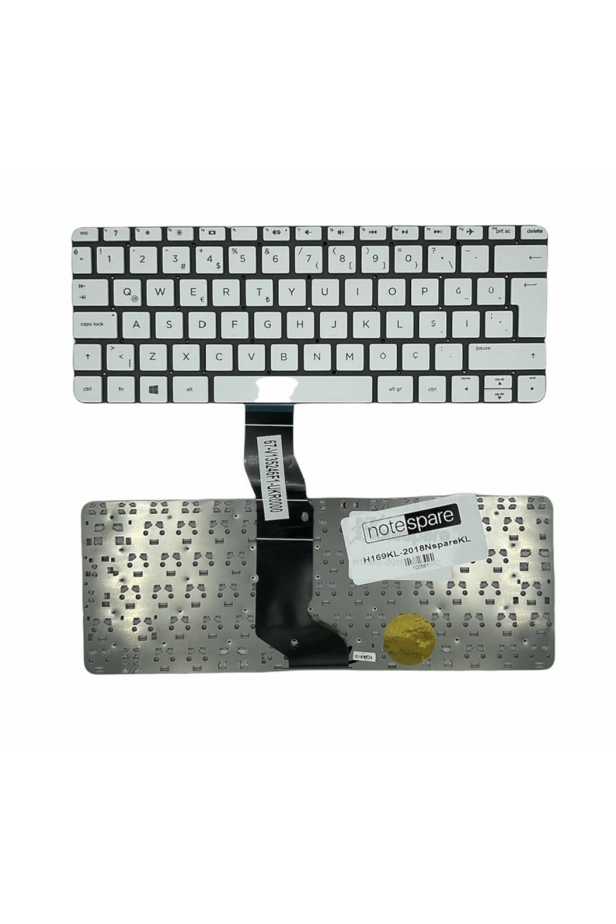 Hp ile Uyumlu Stream x360 11-P010NT Notebook Klavye Beyaz TR