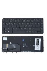 Hp ile Uyumlu EliteBook 840 G2 F1Q43EA, 840 G2 H9W17EA Klavye Işıklı Siyah TR Çerçeveli