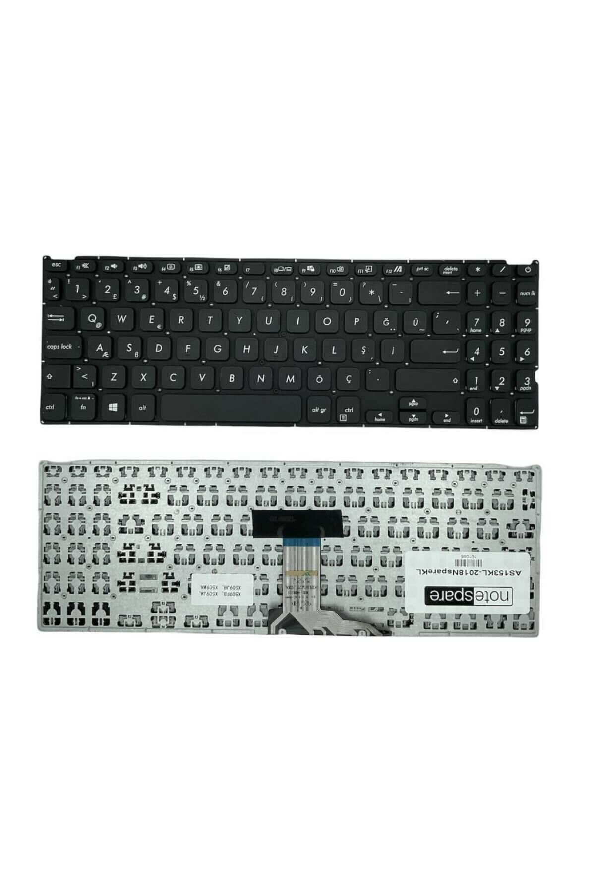 Asus ile Uyumlu X509FA-BR951T8, X515EA-BQ3278, X515EA-BQ868W Notebook Klavye Siyah TR