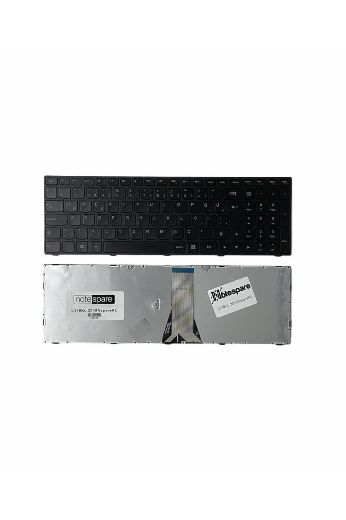 Lenovo ile Uyumlu B5130 Type 80LK, E5180 Type 80QB Notebook Klavye Siyah TR