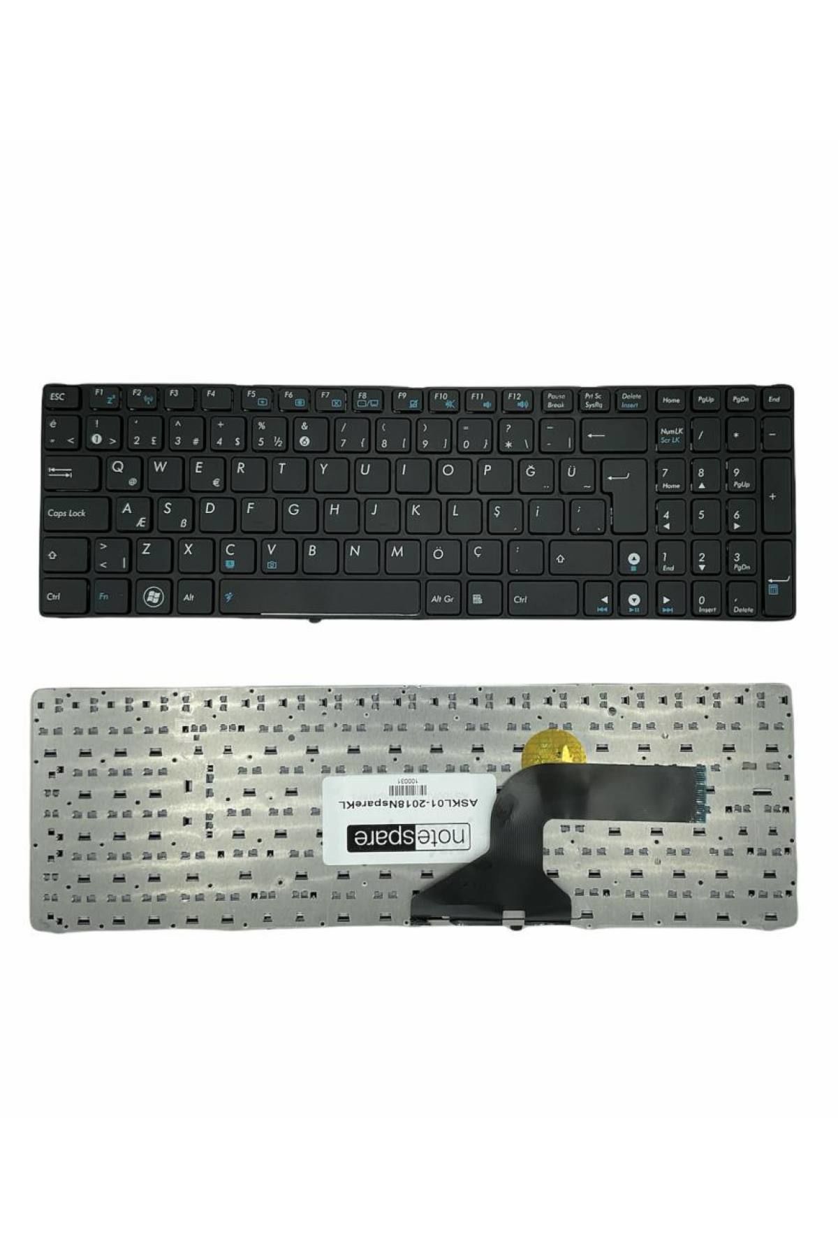 Asus ile Uyumlu N61JV-JX193V, N61JV-JX550D, N61VG-213DV, N61VG-220DV Notebook Klavye Siyah TR