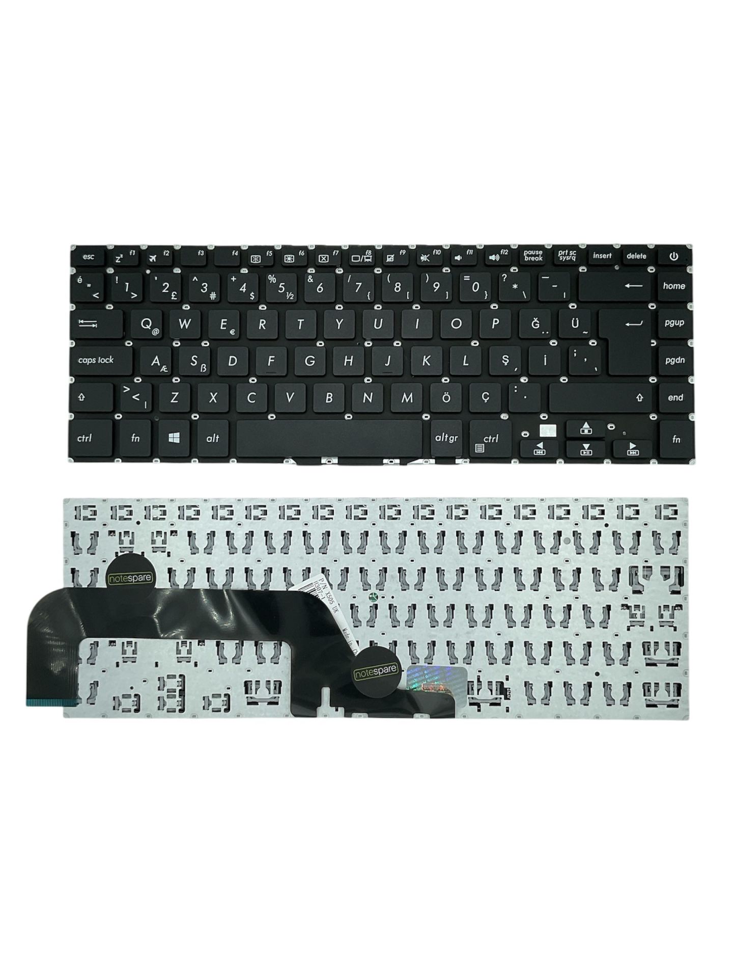 Asus ile Uyumlu VivoBook 15 X505BP-BR019, 15 X505BP-BR025T Notebook Klavye Siyah TR
