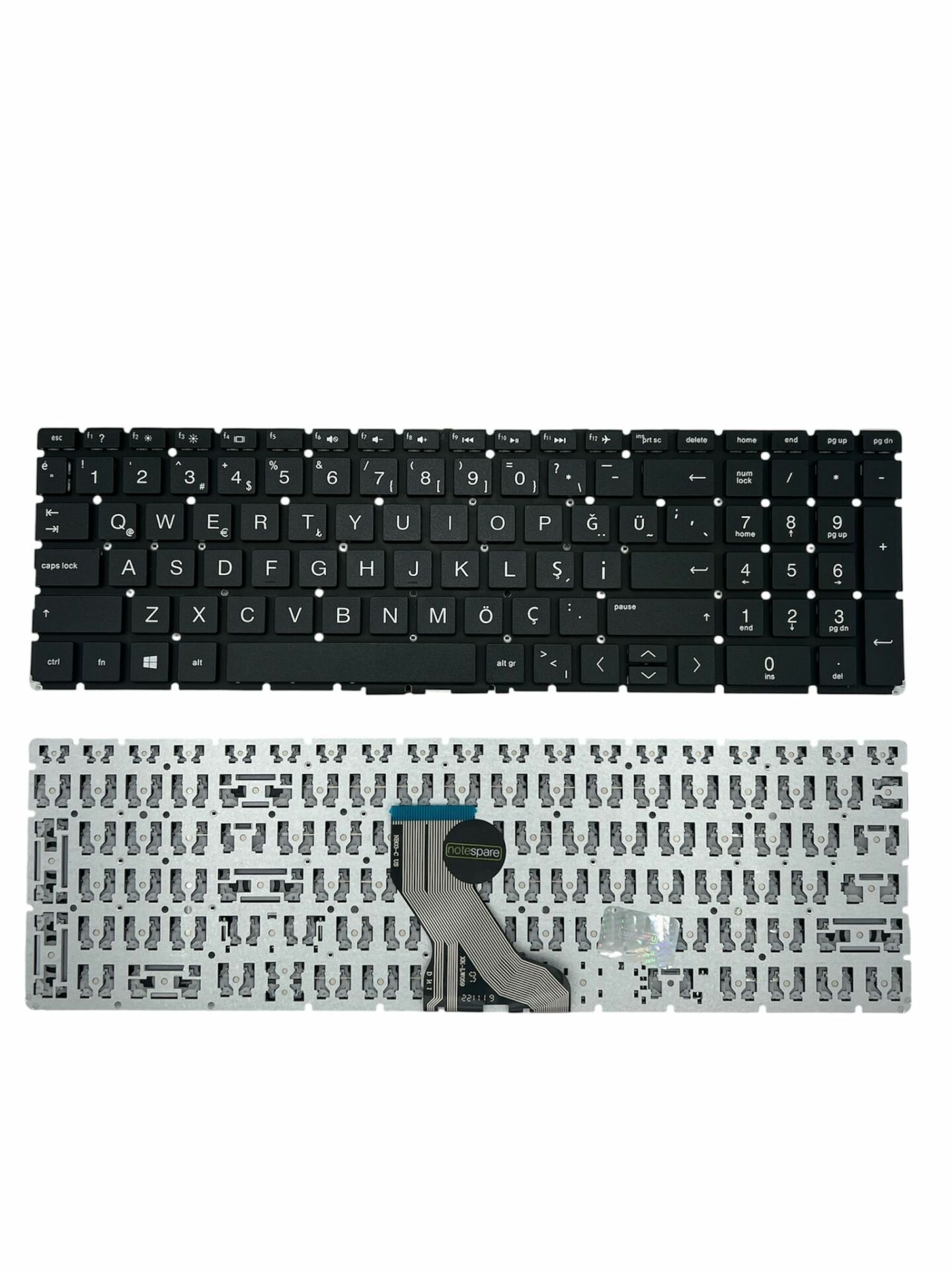 Hp ile Uyumlu Pavilion Gaming 15-dk0017nt (8UF06EA) Notebook Klavye Siyah TR