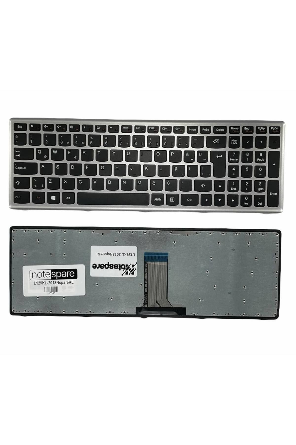 Lenovo ile Uyumlu 25205613, 25211359, 25205643, 25211381 Notebook Klavye Gümüş Gri TR