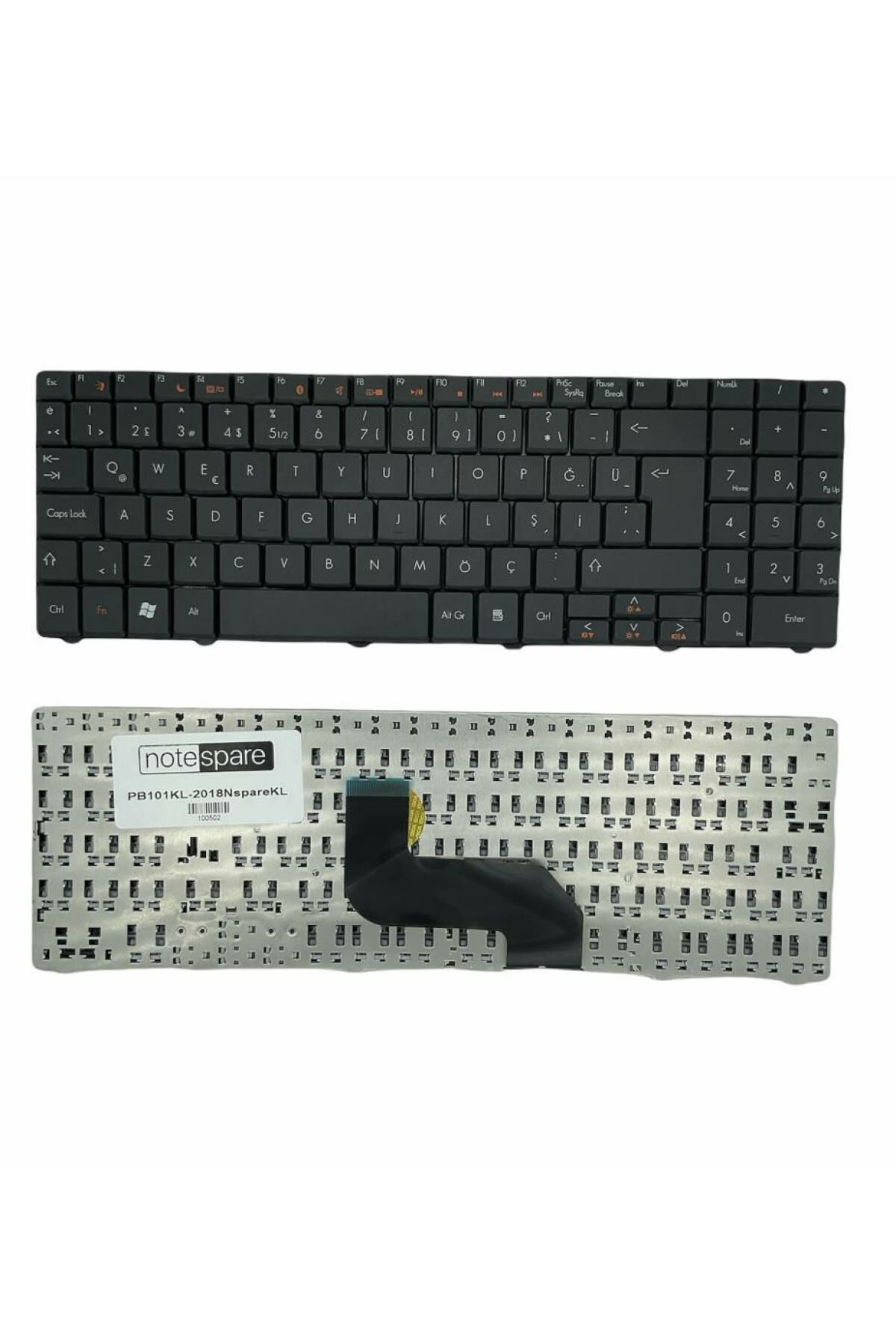 Packard Bell ile Uyumlu 6037B0043301, 8JA69400199M, 90.4BU07.I1D Notebook Klavye Siyah TR