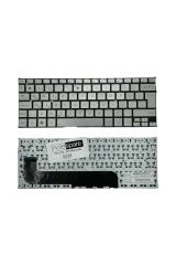 Asus ile Uyumlu Zenbook UX21E-KX002V, UX21E-DH52, UX21E-DH71 Notebook Klavye Gümüş Gri TR