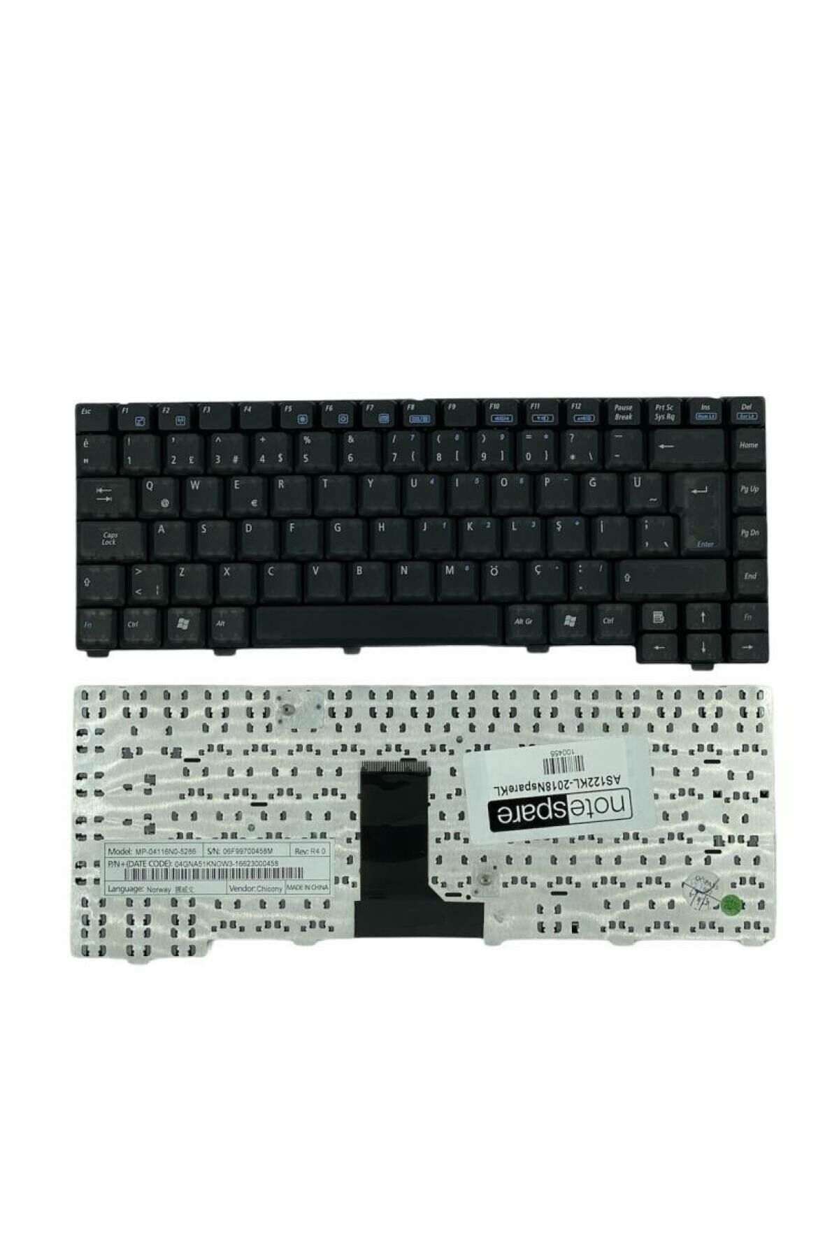 Asus ile Uyumlu A3000, A3000G, A3000L, A3000N, A3500N Notebook Klavye Siyah TR