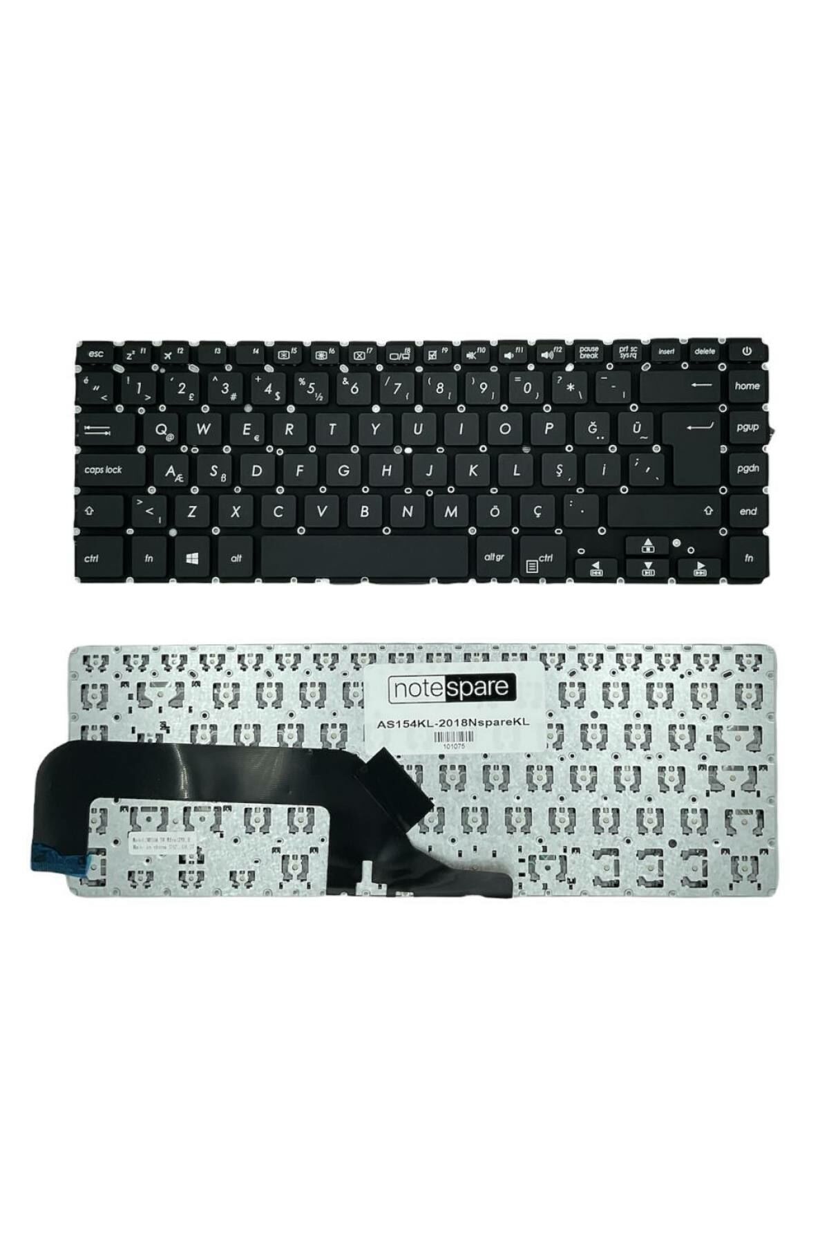 Asus ile Uyumlu VivoBook A505, A505BA, A505BP, A505ZA Notebook Klavye Siyah TR
