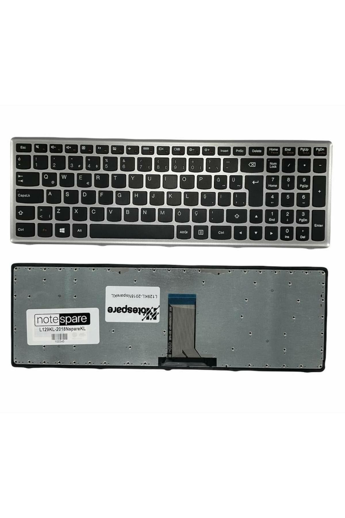 Lenovo ile Uyumlu T6A1-TR, T6A1-US Notebook Klavye Gümüş Gri TR