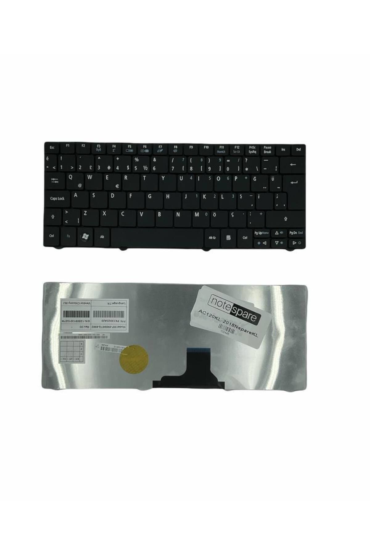 Acer ile Uyumlu 9Z.N3C82.21D, 9Z.N3C82.31D, 9Z.N3C82.K0T, 9Z.N3C82.K1D Notebook Klavye Siyah TR