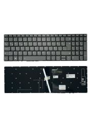 Lenovo ile Uyumlu Ideapad L340-17API Type 81LY Klavye Işıklı Füme TR Power Tuşlu Versiyon