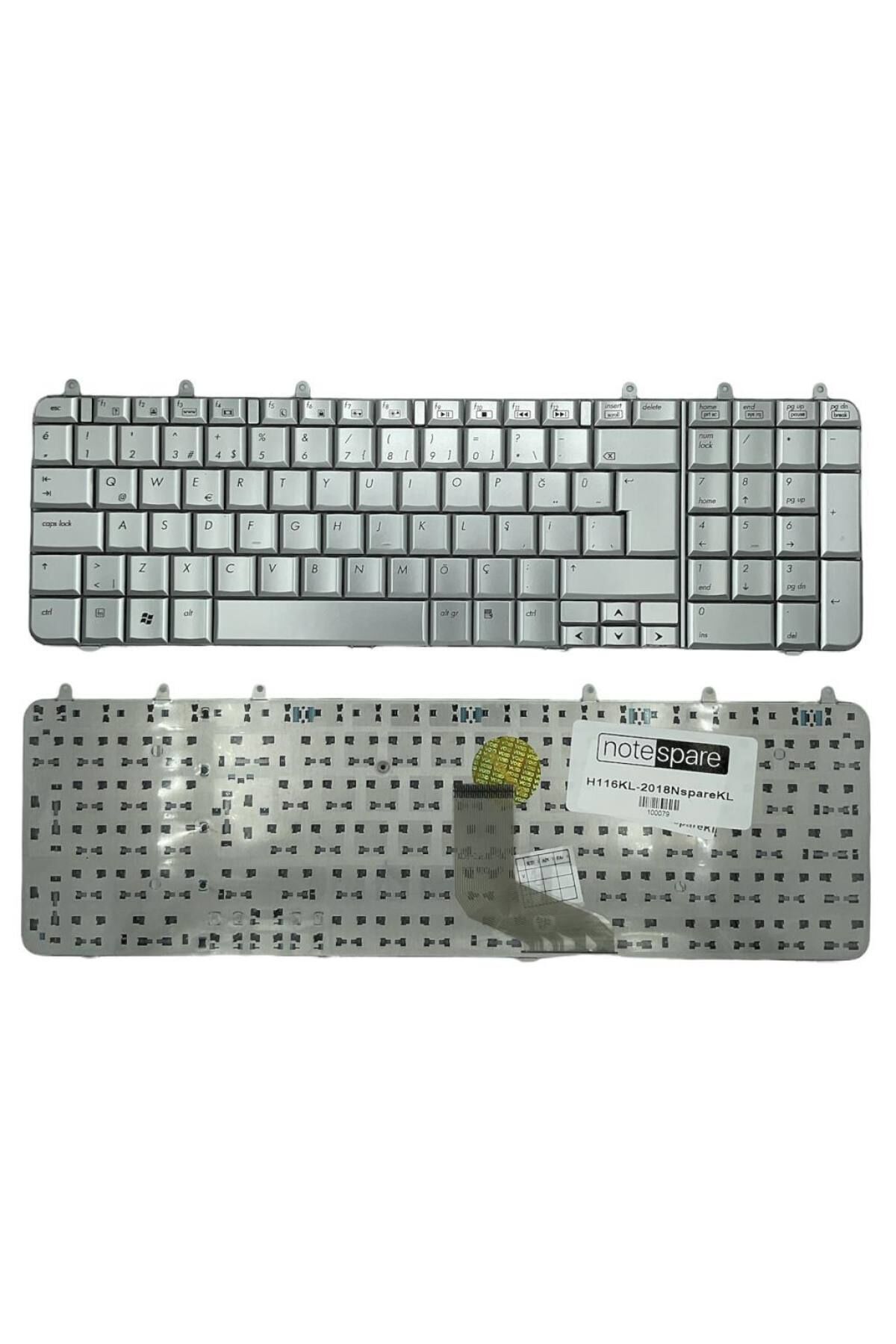 Hp ile Uyumlu Pavilion DV7-1127CL, DV7-1128CA, DV7-1129WM, DV7-1130ET Notebook Klavye Gümüş Gri TR