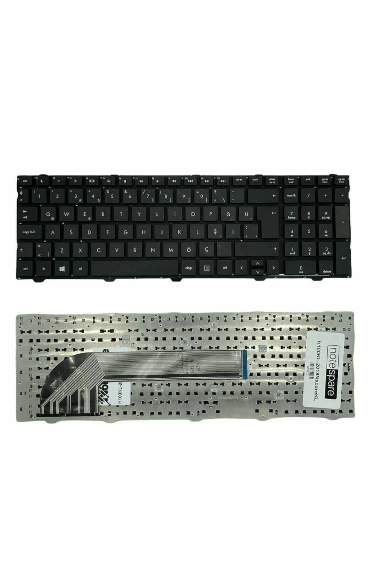 Hp ile Uyumlu 90.4SJ07.H0T, 90.4SJ07.I01, 90.4SJ07.I0T, 90.4SJ07-L01 Notebook Klavye Siyah TR