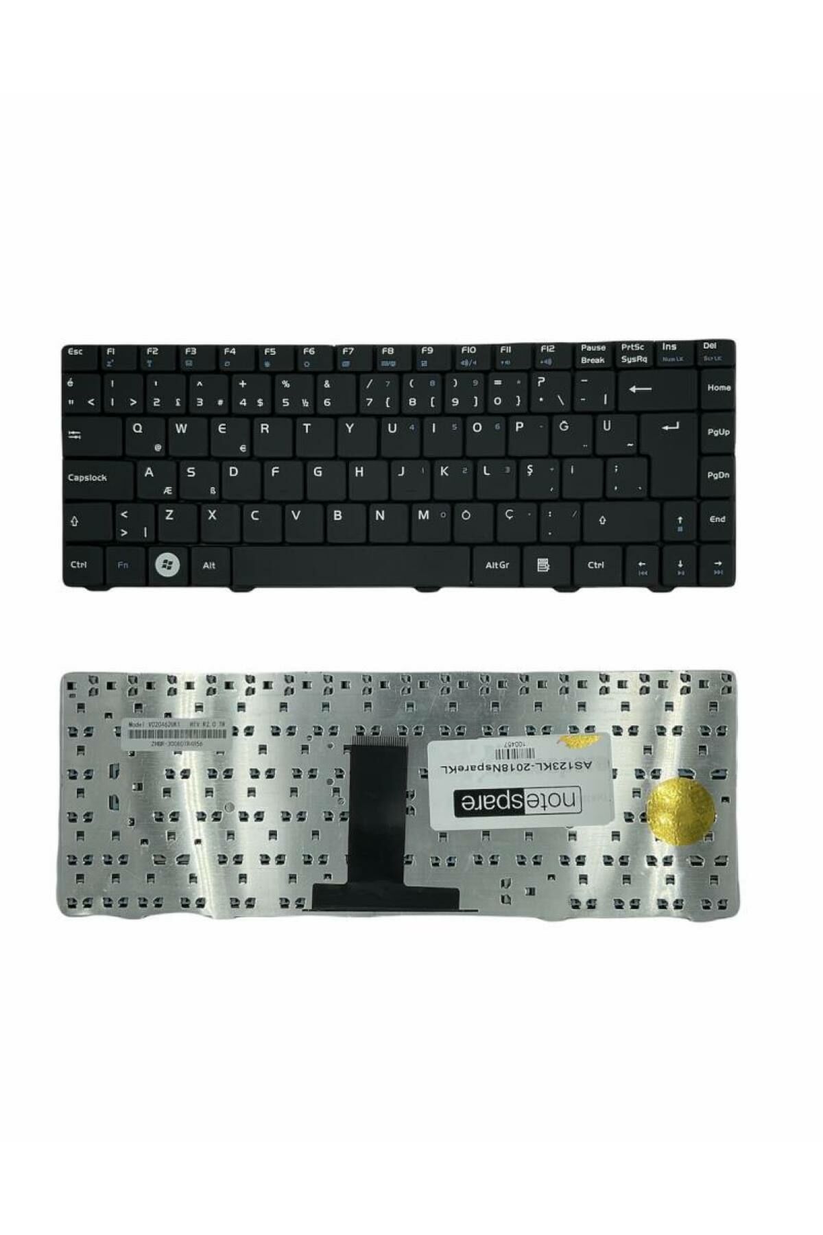 Asus ile Uyumlu V092362AS1, V092362AS4, V092362CS2, V092362FS1 Notebook Klavye Siyah TR