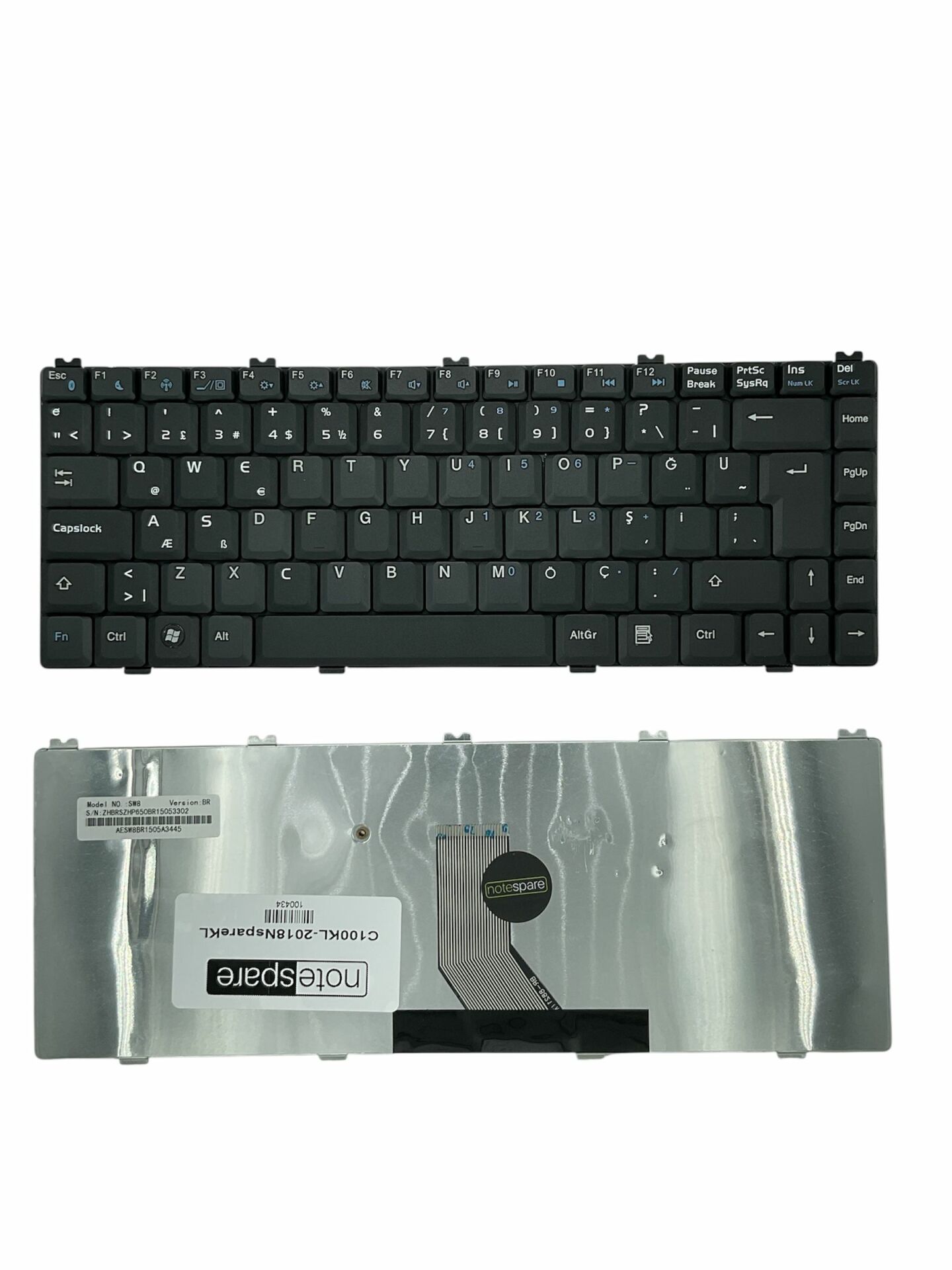 Casper ile Uyumlu Nirvana SW8, TW8, TW8A, TW8X Notebook Klavye Siyah TR