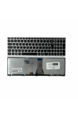 Lenovo ile Uyumlu PK130YL1A13, PK1314K3A13, PK131BJ1B13 Işıklı Klavye Gümüş Gri TR