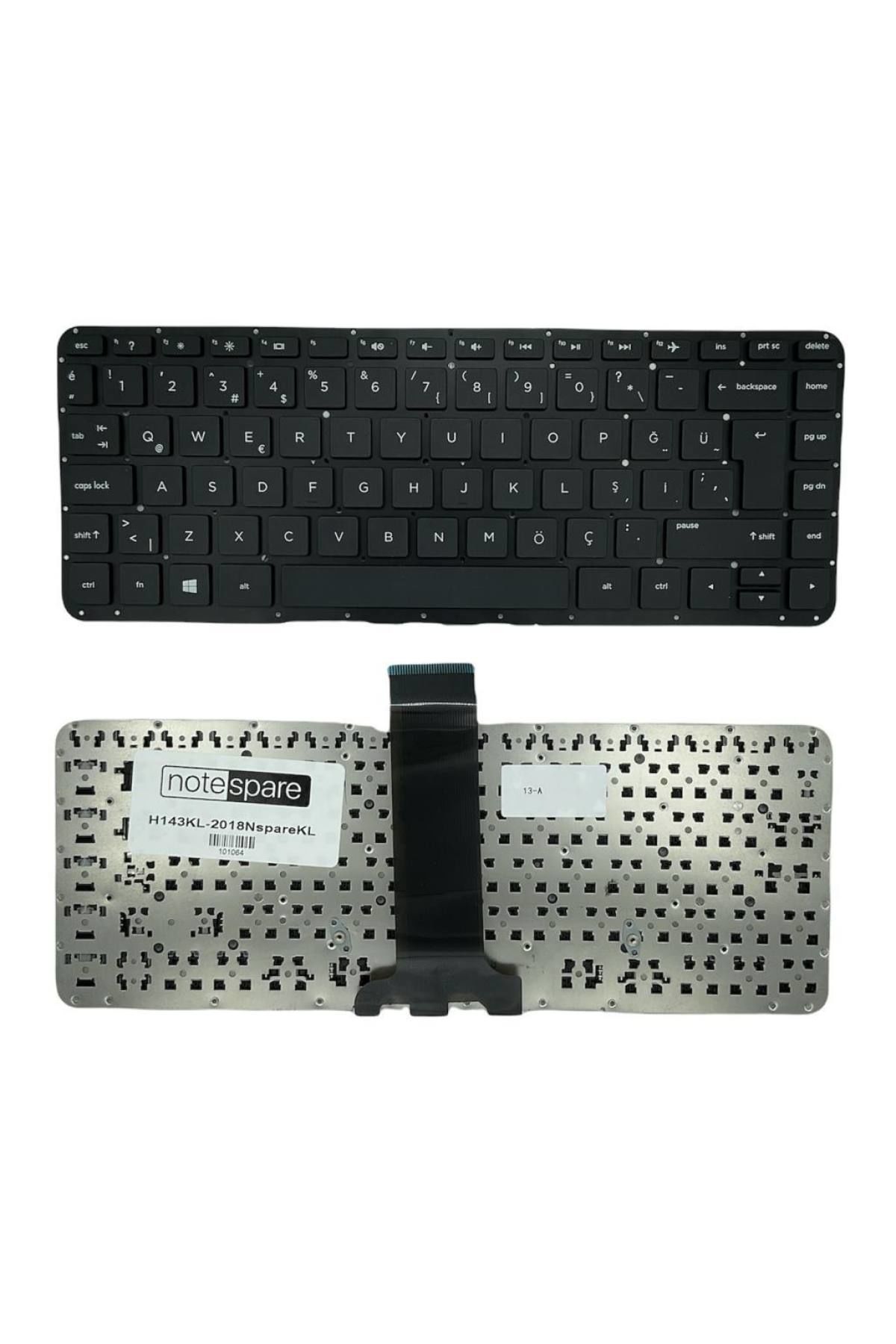 Hp ile Uyumlu Pavilion 13-a000st (J1S22EA), 13-b000st (J1S25EA) Notebook Klavye Siyah TR